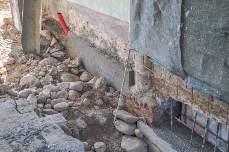 Foundation Repair Work in Progress